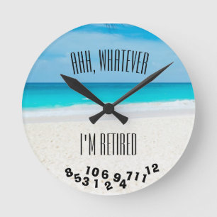 Relógio Redondo Seja lá o que for que sou Engraçado Tropical Bea