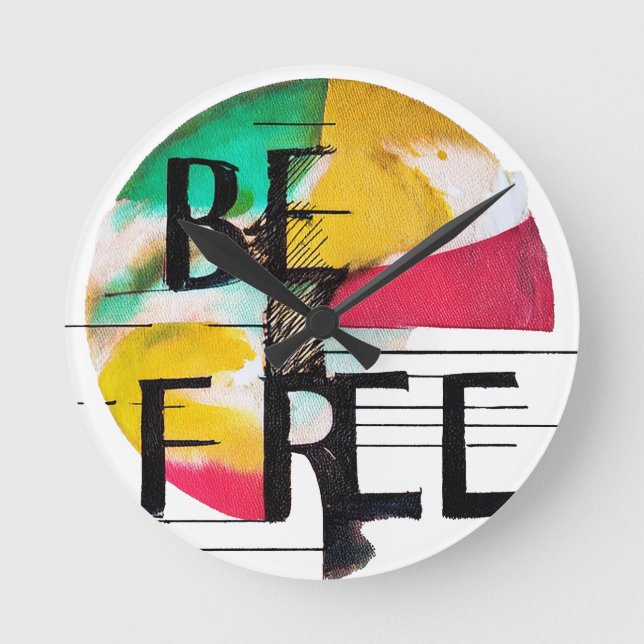 Relógio Redondo Seja livre (Frente)