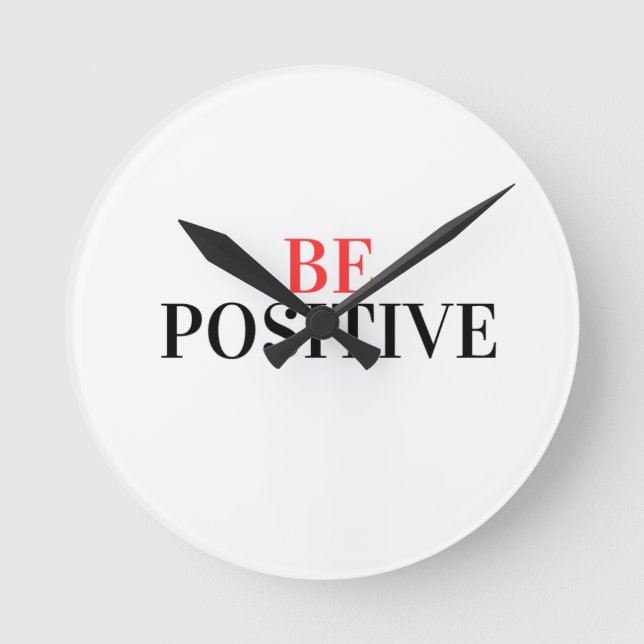Relógio Redondo Seja positivo (Frente)