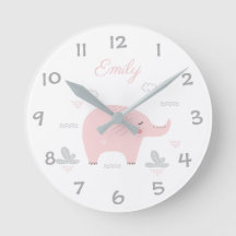 Selgle Safari Elephant Kids/Nursery Wall Clock