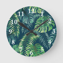 Relógio Redondo Selva Tropical Deixa Design bosto Botânico