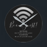 Relógio Redondo Senha e rede de Wifi personalizadas<br><div class="desc">A senha e a rede de Wifi personalizaram o pulso de disparo de parede da informação - ideal para a casa ou o negócio. este pulso de disparo é - adicione seus próprios rede e detalhes de Wi-Fi - pulsos de disparo práticos e informativos de Ricaso</div>