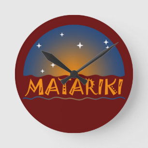 Relógio Redondo Sete Irmãs da Nova Zelândia Maori MATARIKI 1b