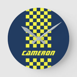 Relógio Redondo Seu nome Cores Completamente Personalizadas - Faix