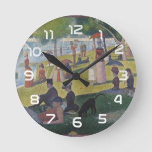 Relógio Redondo Seurat Domingo La Grande Jatte Arte Fino