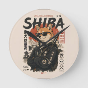 RELÓGIO REDONDO SHIBA O PROTETOR