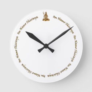 Relógio Redondo Shiva om nama shivaya ouro Wall Clock