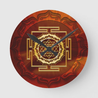 Relógio Redondo Shri Yantra - Condutor de Energia Cósmica