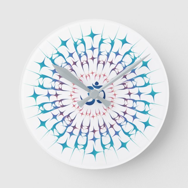 Relógio Redondo Shri Yantra ou Sri Chakra - energia de (Frente)