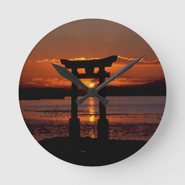 Relógio Redondo Shrine Nagao Japonês (Frente)