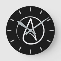 Símbolo ateu: branco a preto