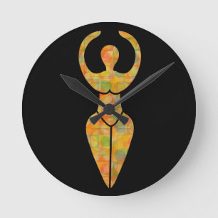 Relógio Redondo Símbolo da deusa de Wiccan