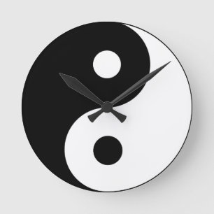Relógio Redondo Símbolo de Yin e de Yang