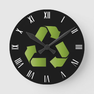 Relógio Redondo SÍMBOLO DO reciclar