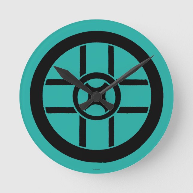Relógio Redondo Símbolo Nórdico: Roda Cruzada (Frente)