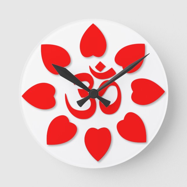 Relógio Redondo Símbolo Om (Frente)