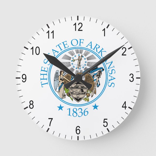 Relógio Redondo sinal de Arkansas (Frente)