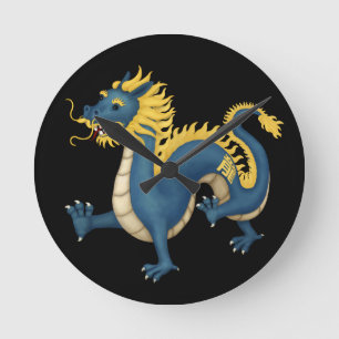 Relógio Redondo Sinal de Astrologia do Dragão Zodíaco Chinês