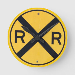 Relógio Redondo Sinal de Cruzamento Ferroviário