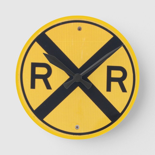 Relógio Redondo Sinal de Cruzamento Ferroviário (Frente)