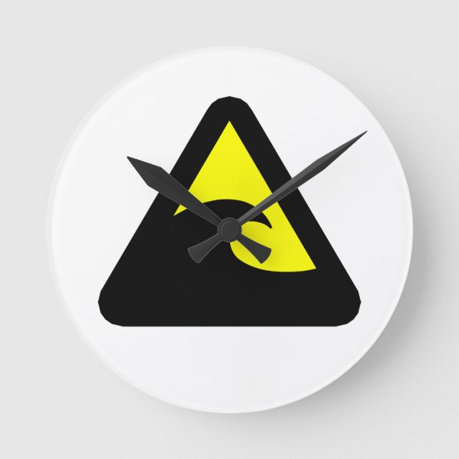 Relógio Redondo Sinal de perigo do tsunami (Frente)