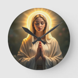 Relógio Redondo Sinceridade Espumante: Virgem Mary Prayer