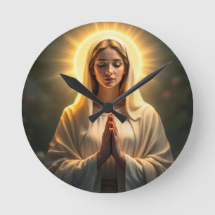 Relógio Redondo Sinceridade Espumante: Virgem Mary Prayer