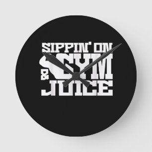 Relógio Redondo Sippin No Sumo De Ginásio - Camisas De Trabalho D