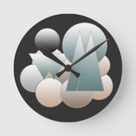 Relógio Redondo sistema planetário futurista da arte abstrato