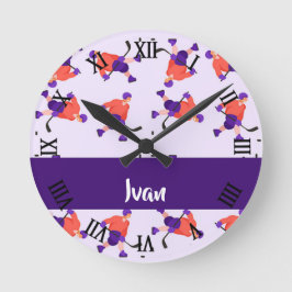 Relógio Redondo Skating ice hockey player pattern