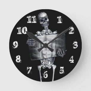 Relógio Redondo Skeleton Xray Wall Clock