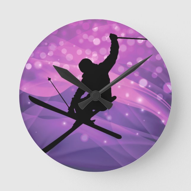 Relógio Redondo Ski Jump (Frente)