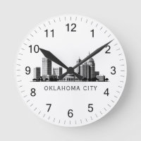 Skyline Estilizado na Cidade de Oklahoma Moderna