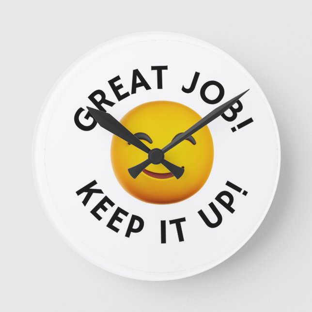 Relógio Redondo Smiley emoji (Frente)