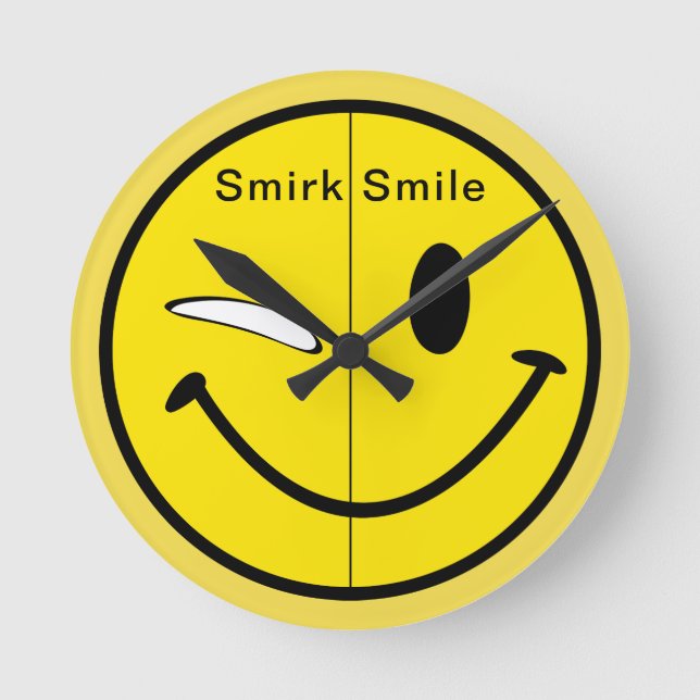 Relógio Redondo Smirk Smile (Frente)