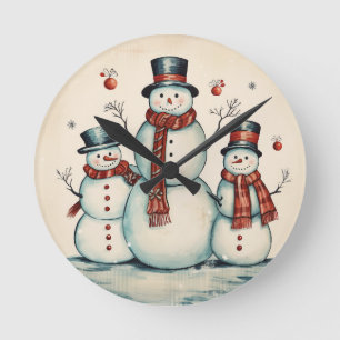 Relógio Redondo Snowman Trio