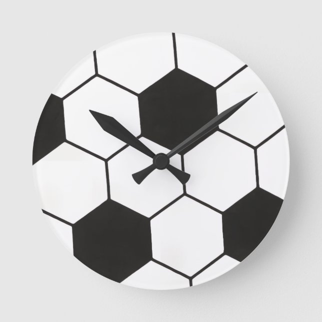 Relógio Redondo Soccer Ball Inspired Pattern Geometric Print  (Frente)