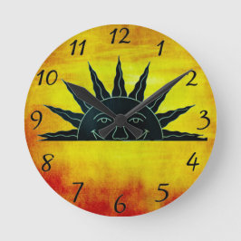 Relógio Redondo Sol sorridente