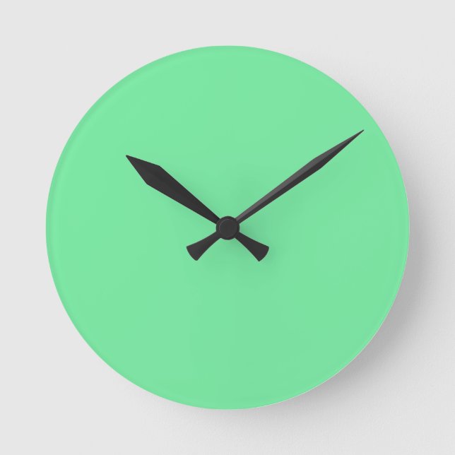 Relógio Redondo Solid Bright Lime Green Wall Clock (Frente)
