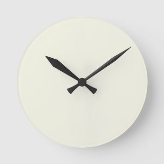Relógio Redondo Solid Pale Butter Yellow Wall Clock