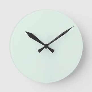 Relógio Redondo Solid Pale Mint Green Wall Clock