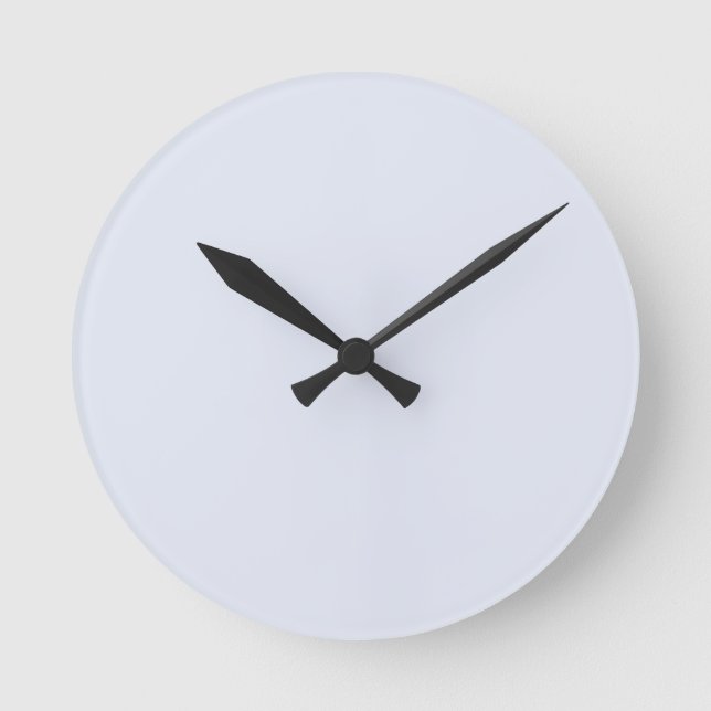 Relógio Redondo Solid Pale Powder Blue Wall Clock (Frente)