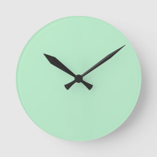 Relógio Redondo Solid Soft Mint Green Wall Clock