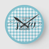 Sou o Sew Incrível Blue Gingham