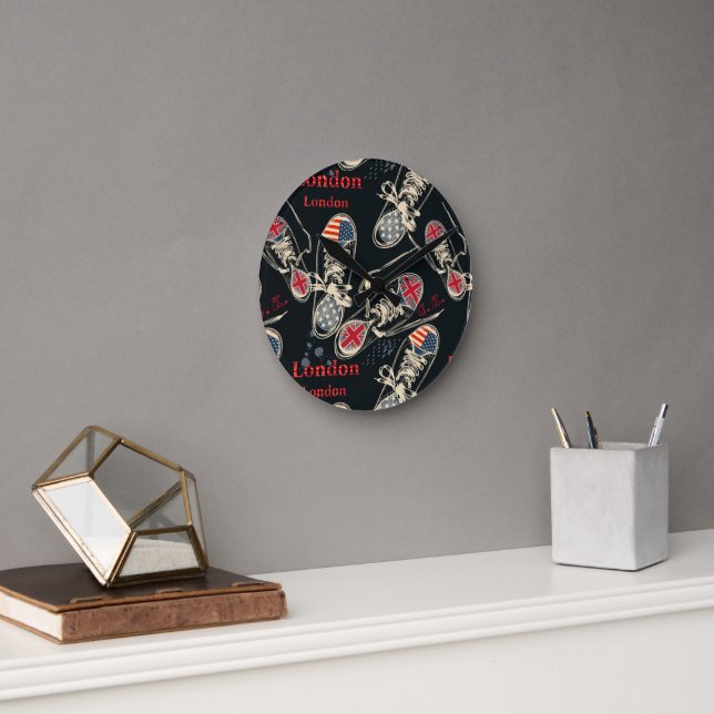 Relógio Redondo Sports Boots Fashion Pattern  (Escritório)