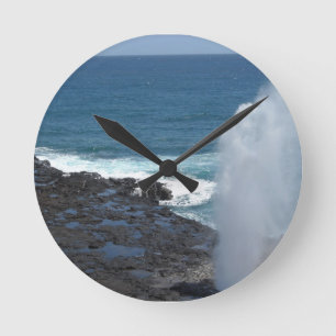 Relógio Redondo Spouting Horn Kauai, Havaí
