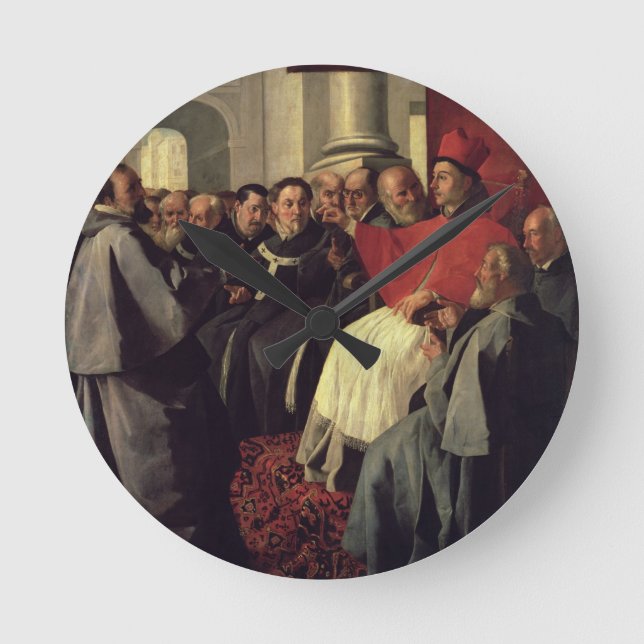 Relógio Redondo St Bonaventure (1221-74) no Conselho de Lyons (Frente)