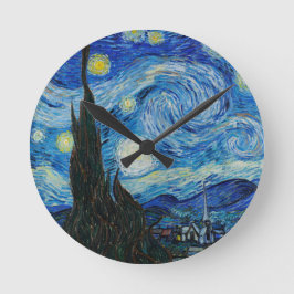 Relógio Redondo Starry Night Vincent Van Gogh  
