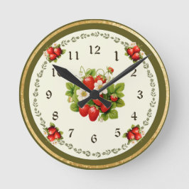 Relógio Redondo Strawberry Clock Loden Green Bavarian