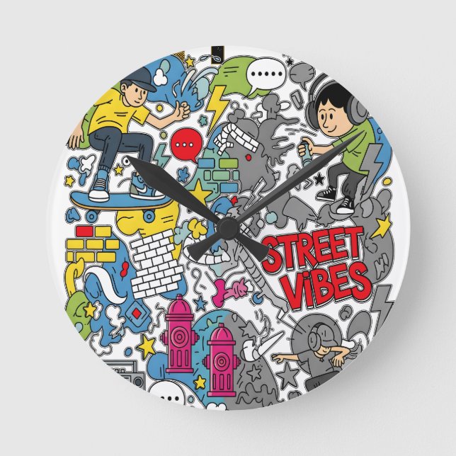 Relógio Redondo Street atmosphere (Frente)
